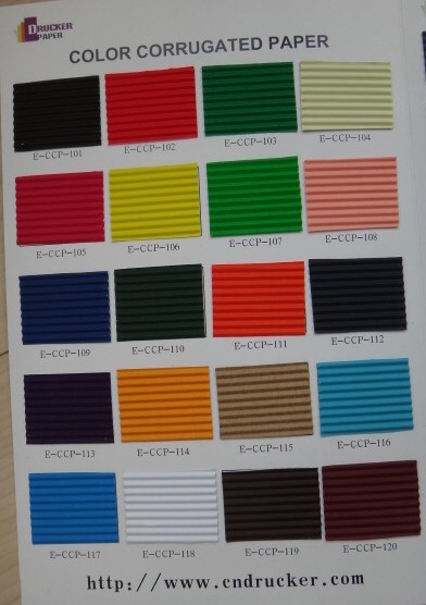 color corrugated paper