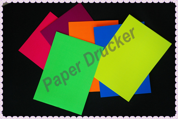 Neon corrugated paper 