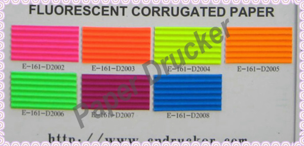 Fluorescent Neon corrugated paper 