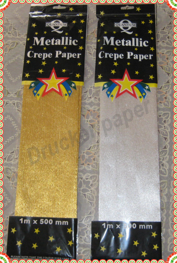 Aluminum foil crepe paper