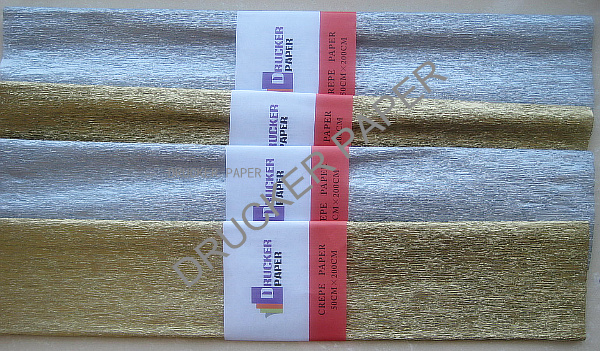 Gold& Silver Crepe paper