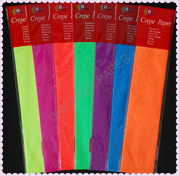 Fluorescent crepe paper 