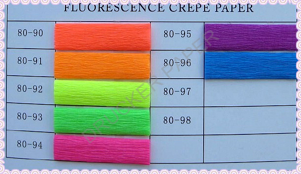 Fluorescent crepe paper 
