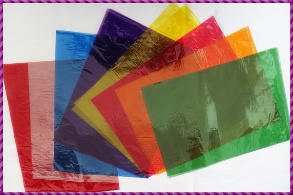 colorful cellophane paper 