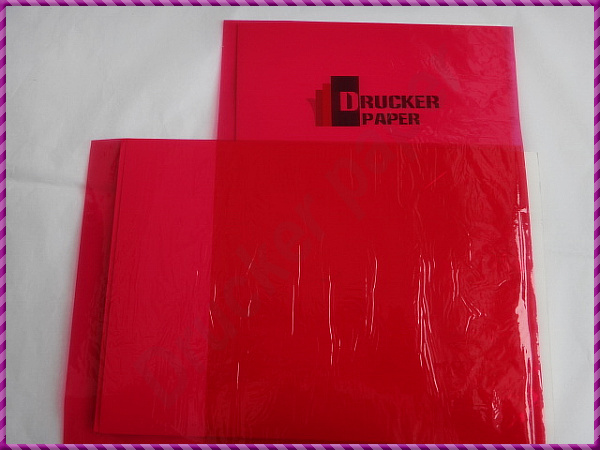 red cellophane paper